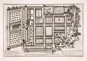 Garten des Herzogs von Parma auf dem Palatin-Hügel, Rom, aus 